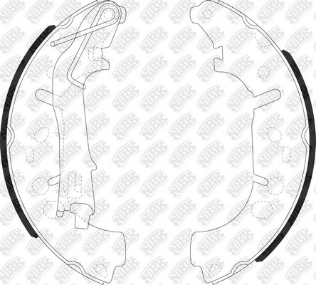 Колодки тормозные OPEL Corsa D (06-) FIAT Grande Punto (05-) задние барабанные ( FN0624 NIBK
