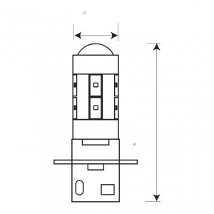 Лампа светодиодная H3 12V 5W "Маяк" УЛЬТРА (PK22s,10SMD, белая, 360°) 12H3\A-12 MAYAK