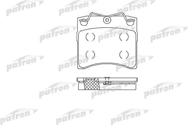 Колодки тормозные VW T4 (R15) передние (4шт.) PATRON PBP722 PATRON