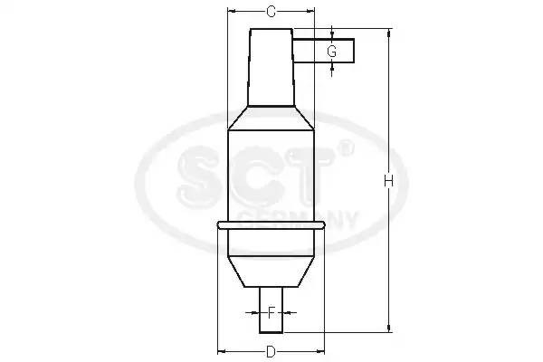 Фильтр топливный ST340 SCT