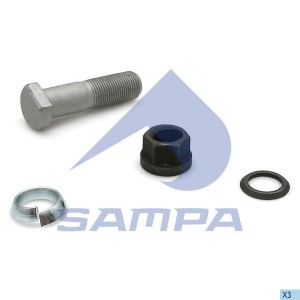 Шпилька колеса MERCEDES 813D,814 в сборе (M18х1.5х65 с гровером,кольцом и гайкой 010.925 SAMPA