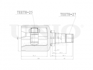 ШРУС внутренний левый CVJ-30139 UNIO
