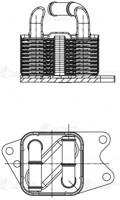 Радиатор масл. для ам Volkswagen Polo (09-),Skoda Rapid (12-) 1.6i [CFNA] AT (LO LOC 1817 LUZAR