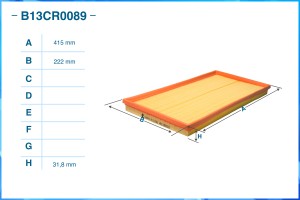 Фильтр воздушный B13CR0089 B13CR0089 CWORKS