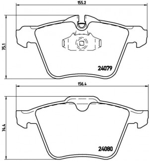 Колодки тормозные JAGUAR XF SPORTBRAKE (X250) P36027 P36027 BREMBO