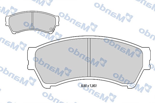 Колодки тормозные дисковые перед MPA18 MANDO