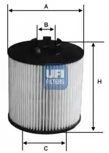 Фильтр масляный CHEVROLET AVEO I/II, CRUZE, ORLANDO, OPEL ASTRA H/J 25.064.00 2506400 UFI