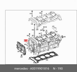 MERCEDES BENZ A 001 990 18 16 MERCEDES BENZ