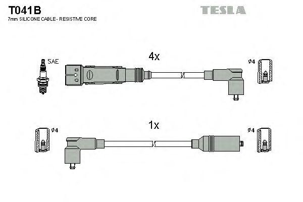 к-кт проводов!\ Skoda Octavia 1.6i 96-04 T041B TESLA