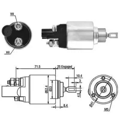 Реле втягивающее AUDI Q3 (14-) стартера MEAT&DORIA 46132 MEAT DORIA
