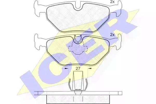 181141 колодки дисковые задние !\ BMW E39 2.0-4.0/2.0D-3.0D 95> 181141 ICER