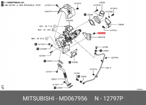 БОЛТ ВЫПУСКНОГО КОЛЛЕКТОРА MD067956 MD067956 MITSUBISHI