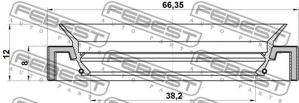 сальник КПП! 40x66x8/11.5\ Honda Shuttle 2.2/2.3 94-02/ Accord 2.2 91-93 95HAY-40660812R FEBEST