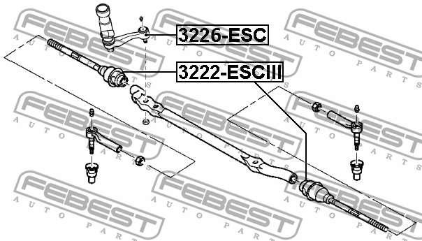 Сошка рулевая CADILLAC ESCALADE II 1999-2006 3226-ESC 3226ESC FEBEST
