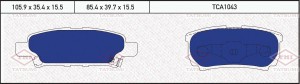 MITSUBISHI PAJERO 00> AKEBONO TCA1043 TATSUMI