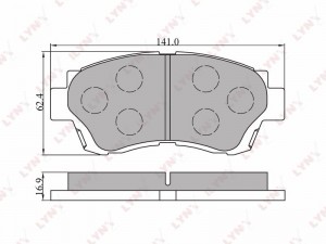 Колодки тормозные передние подходит для TOYOTA Camry(V20) 01/Celica(T20) 99/Lexu BD-7520 LYNXAUTO