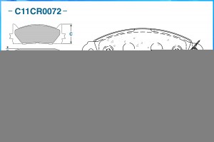 Тормозные колодки передние Low Metallic C11CR0072 C11CR0072 CWORKS