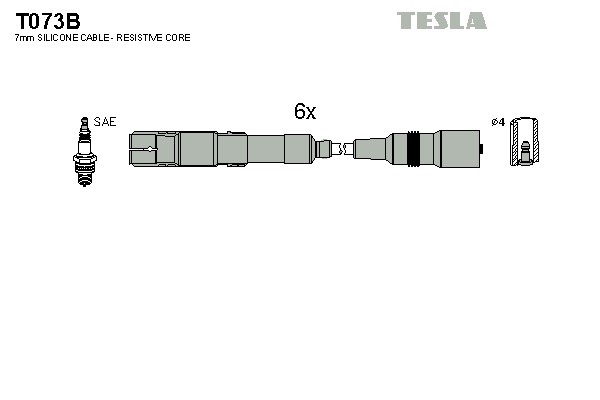 к-кт проводов!\ Audi 80/100/A4/A6 2.6/2.8i 90-00 T073B TESLA