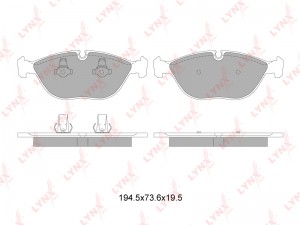 Колодки тормозные AUDI A8 BMW (E38) MERCEDES (W210,W220) передние (4шт.) LYNX BD-8040 LYNXAUTO