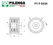 Ролик натяжителя ремня SUBARU FORESTER, IMPREZA, LEGACY, OUTBACK PT-P6434 PTP6434 PILENGA
