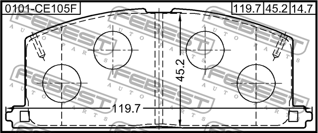 Колодки тормозные передние 0101-CE105F FEBEST