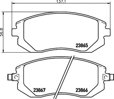 2386501 колодки дисковые передние!\ Subaru Forester 2.0 02>/Legacy 2.5i 4WD 96-9 2386501 TEXTAR