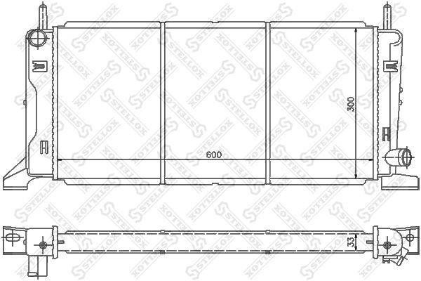 радиатор системы охлаждения!\ Ford Escort/Orion 1.4-1.6D 86-90 10-25086-SX STELLOX