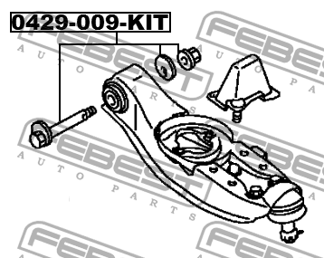 Болт с эксцентриком ремкоплект MITSUBISHI LANCER 2000-2009 0429-009-KIT 0429-009-KIT FEBEST