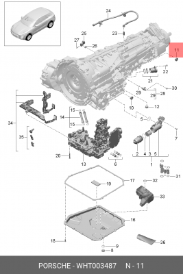 Пробка сливная VW AUDI SEAT SKODA картера масляного КПП OE WHT 003 487 VAG