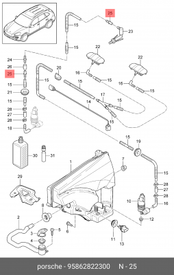 СОЕДИНИТЕЛЬ 95862822300 PORSCHE