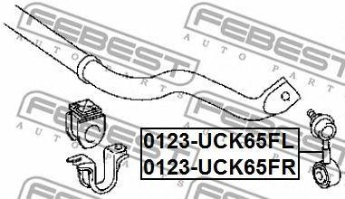 Тяга стабилизатора перед правая TOYOTA SEQUOIA UCK6#/UPK6#/USK6# 2007- 0123-UCK6 0123-UCK65FR FEBEST