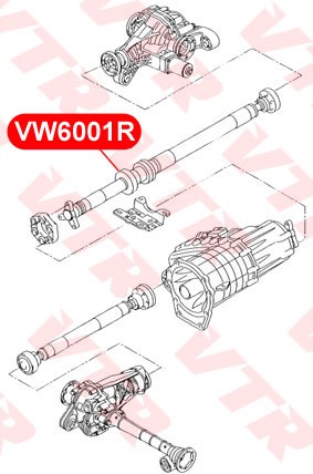 Подвесной подшипник карданного вала VW6001R VW6001R VTR