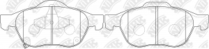 Колодки тормозные TOYOTA Avensis (99-03) (1.6/2.0),Verso (01-) передние (4шт.) N PN1236 NIBK