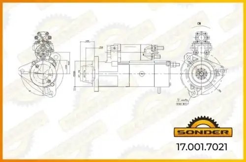 Стартер Premium 24V, 5,5 kW 11 зубцов о.н RVI 5010508380 / MAHLE - MS 776 — 2 го 170017021 SONDER
