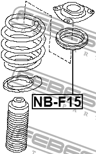 Подшипник опоры амортизатора NISSAN JUKE 1/11-, QASHQAI, X-TRAIL T31, NOTE NB-F1 NBF15 FEBEST