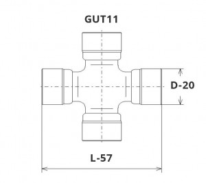 Крестовина TOYOTA вала карданного (57.00х20.00) GMB GUT11 GMB