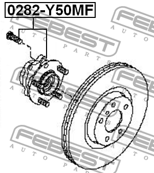 Ступица в сборе передняя INFINITI M35/45 2004-2010, INFINITI Q70/M (Y51) 2010- 0 0282-Y50MF FEBEST