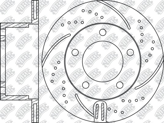 Диск тормозной TOYOTA Land Cruiser (J100) задний (1шт.) NIBK RN1215DSET NIBK