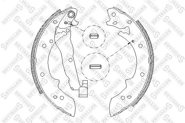 4027.01=307SBS !колодки барабанные\Renault Espace/Safrane,Peugeot 405 1.4-2.2D<9 038-101-SX STELLOX