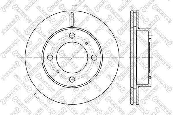 диск тормозной передний!\ Toyota Corolla all 92-02, Great Wall 6020-4543V-SX STELLOX