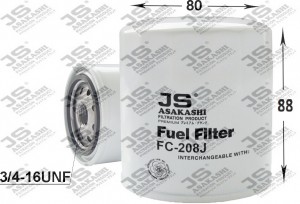 фильтр топливный!\Toyota Land Cruiser 3.0D/4.0D/TD 74-89 FC208J JS ASAKASHI