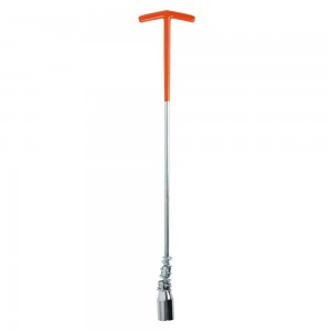 Ключ свечной Т-образный с карданом 21*500мм с резиновым фиксатором и пружиной (A ATAC032 AIRLINE