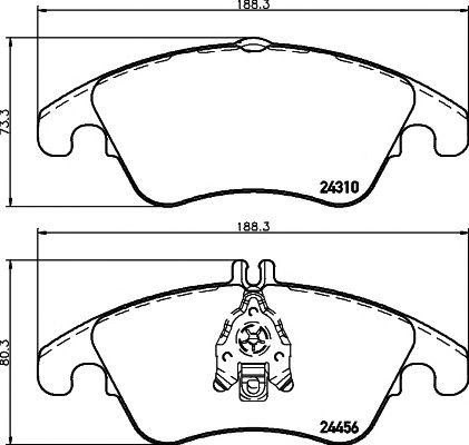Колодки тормозные MERCEDES C (W204,S204),E (W212,S212,A207) передние (4шт.) TEXT 2431001 TEXTAR