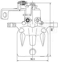 Суппорт торм. Hyundai i30 II (11-) зад. лев. d=34мм (а/м без EPB) (CF 203101) CF 203101 TRIALLI