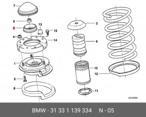 Упорная шайба ! \BMW 3' E36, 5' E34, 7' E32, 8' E31 31 33 1 139 334 BMW
