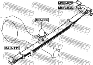 Отбойник амортизатора задний MD-006 MD-006 FEBEST