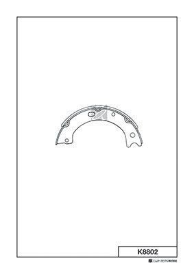 K8802 колодки барабанные!\ Nissan Patrol K160/K260 2.8-3.3D 79-90 K8802 MK KASHIYAMA