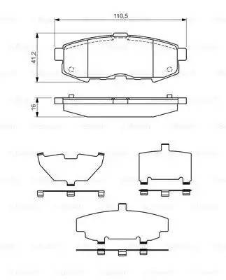 Колодки тормозные MAZDA MPV задние (4шт.) BOSCH 0 986 494 319 BOSCH