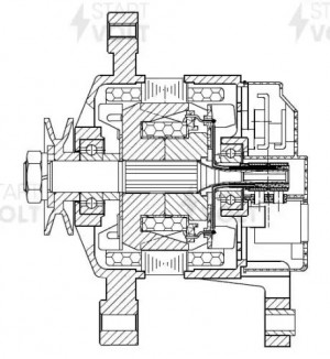 Генератор для а/м Daewoo Damas (91-) 0.8i 40A (LG 0504) LG 0504 START VOLT