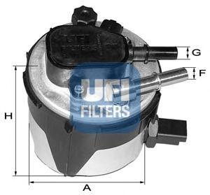 Фильтр топливный дизельный FORD FOCUS II 1.6TDCI, VOLVO C30/S40/S80 II 1.6D 55.1 55.170.00 UFI